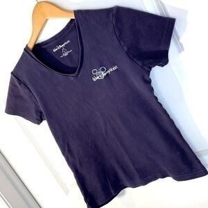 DISNEY | Women’s Walt Disney World Dark Blue V-Neck Shirt Size Small